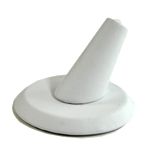 Small Single White Faux Leather Ring Finger